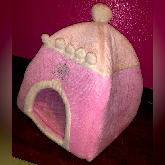 Princessin My Princess Luxurious Glamorous PinkVelvet Chic Pet Bed Cat Chihuahua - Picture 3 of 7